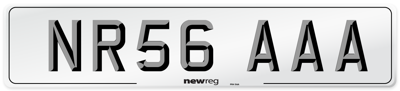 NR56 AAA Number Plate from New Reg